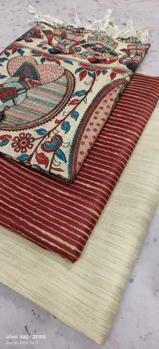 Premium Dupion Silk Elegance — Screen Print Edition